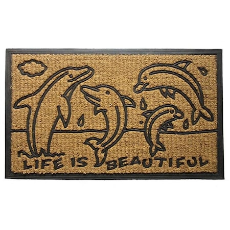 Imports Decor Inc Imports Decor 411SK-8 Dolphin Family Door Mat 411SK-8